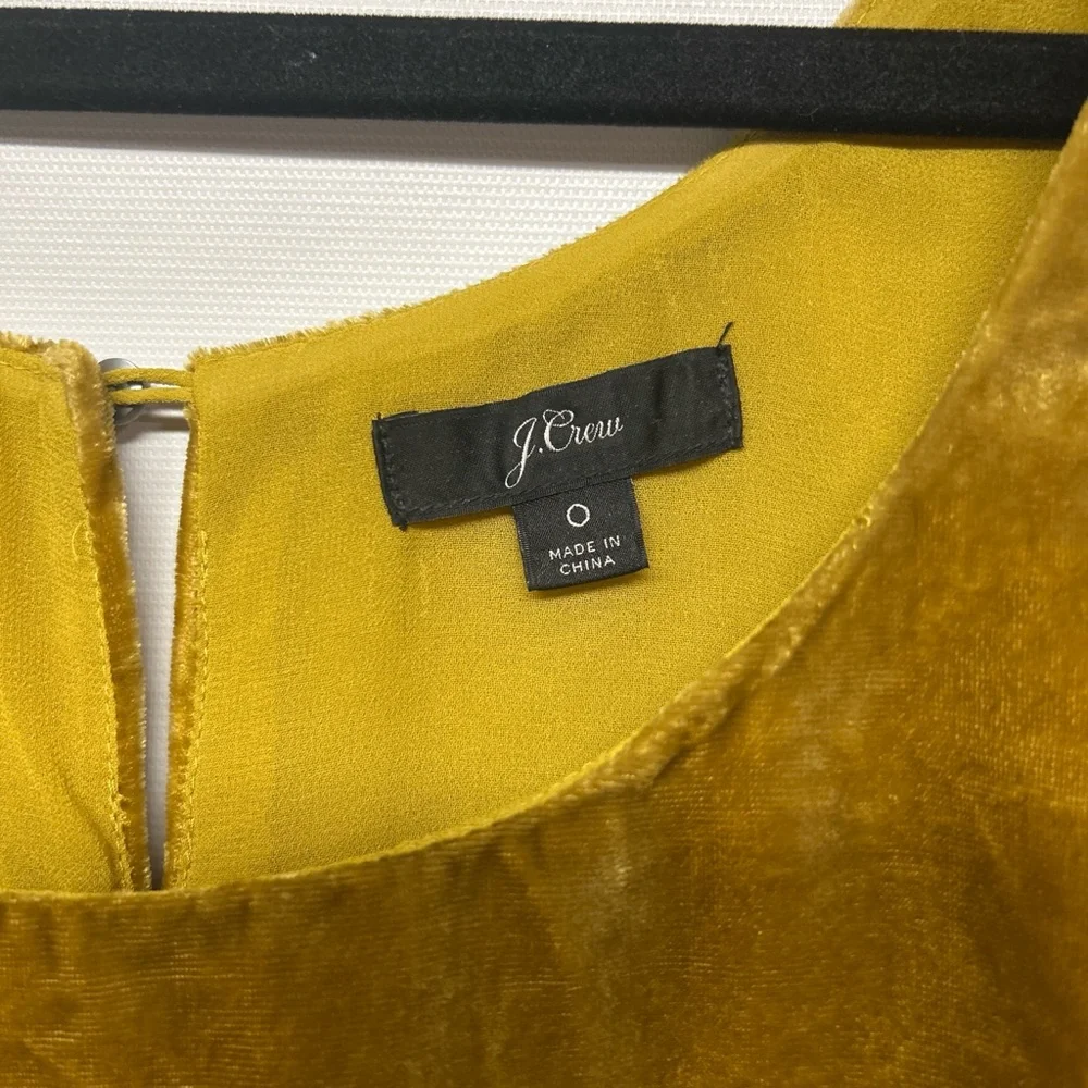 J. Crew Gold Velvet Tank Top